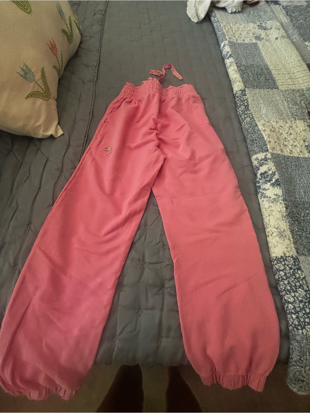 LoveShackFancy Pink Drawstring Jogger Pants